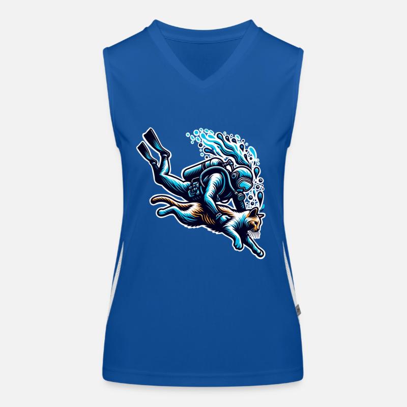 Plongée Plongeur Chat Débardeur respirant contrasté Femme