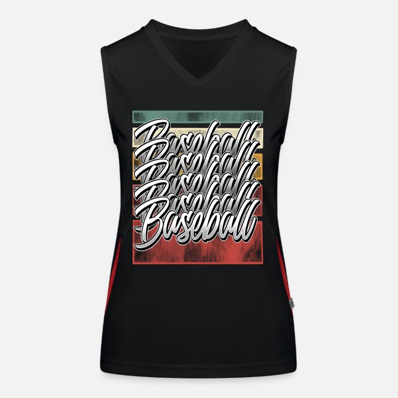 Baseball Funktionelles Kontrast-Tank Top für Frauen