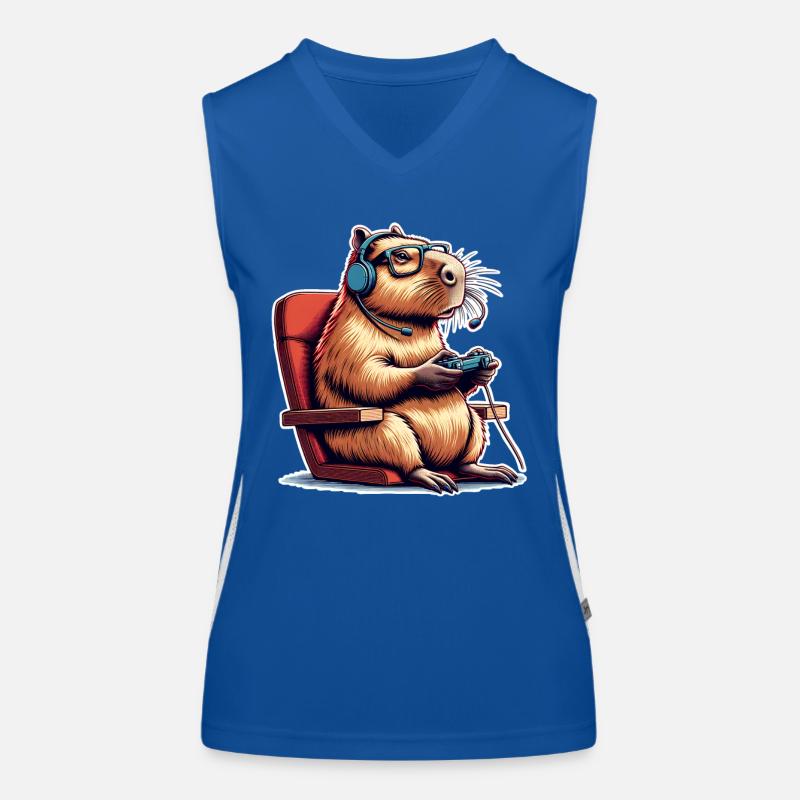 Capybara Gaming Nerd Funktionelles Kontrast-Tank Top für Frauen