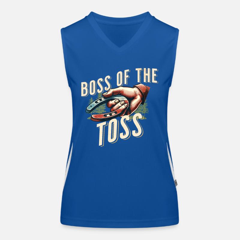 Horseshoe Throwing Horseshoe Pitching Women's Functional Contrast Tank Top