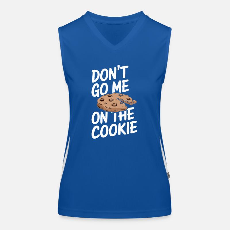 Don t go me on the cookie Funktionelles Kontrast-Tank Top für Frauen