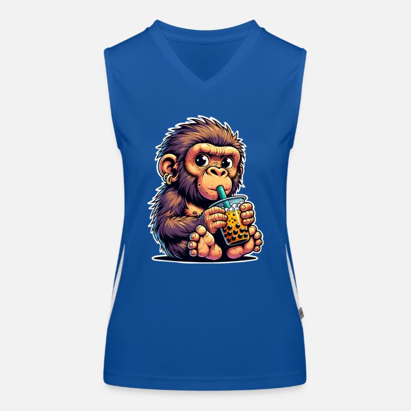 Neanderthal Bubble Tea Women's Functional Contrast Tank Top
