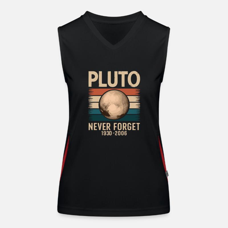 Never forget Pluto Funktionelles Kontrast-Tank Top für Frauen