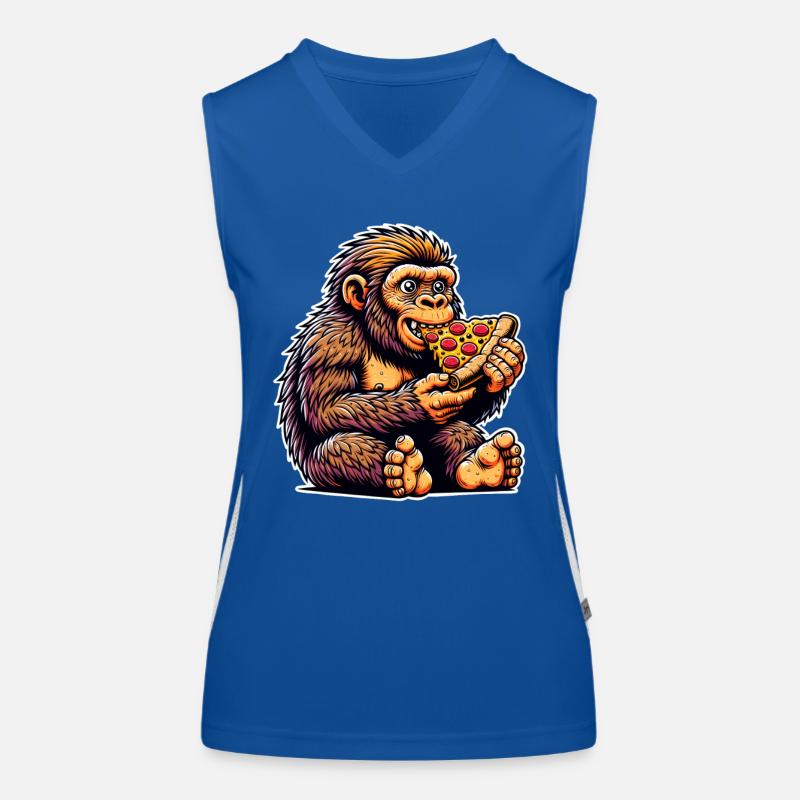 Neanderthal pizza Women's Functional Contrast Tank Top