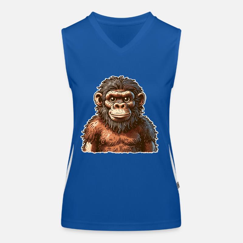 Neandertaler Funktionelles Kontrast-Tank Top für Frauen