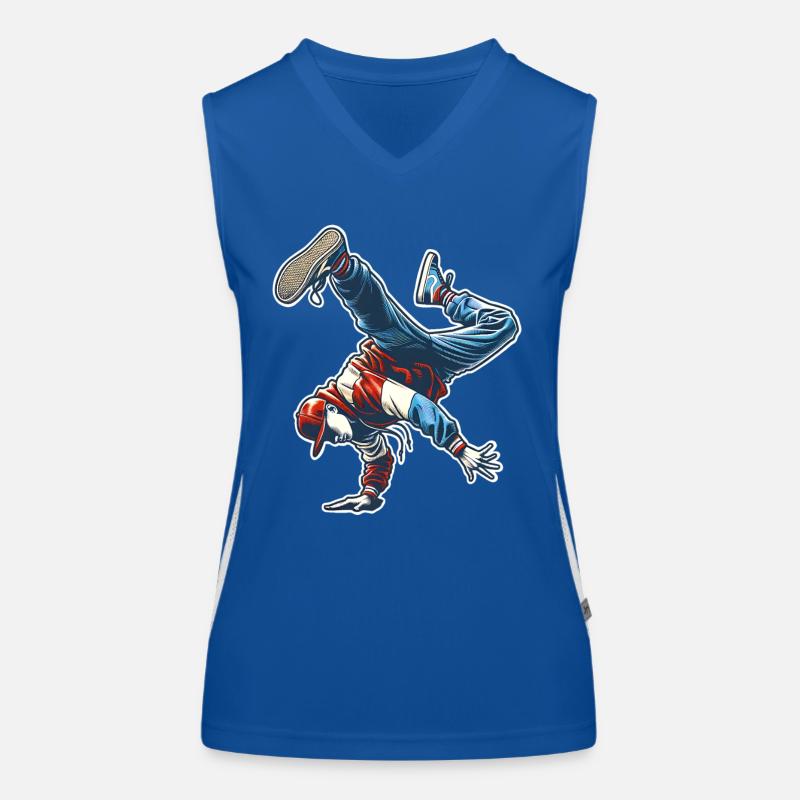 Breakdance Top sportivo da donna in contrasto cromatico