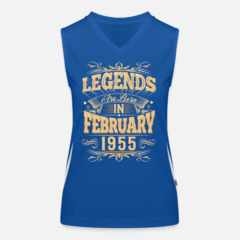 Februar 1955 Geburtstag Legende Funktionelles Kontrast-Tank Top für Frauen