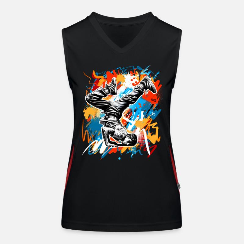 Breakdance Débardeur respirant contrasté Femme