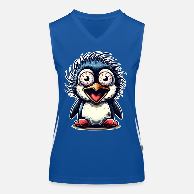 Pinguin Funktionelles Kontrast-Tank Top für Frauen