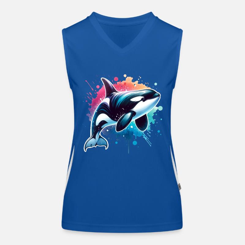 Orca Schwertwal Funktionelles Kontrast-Tank Top für Frauen