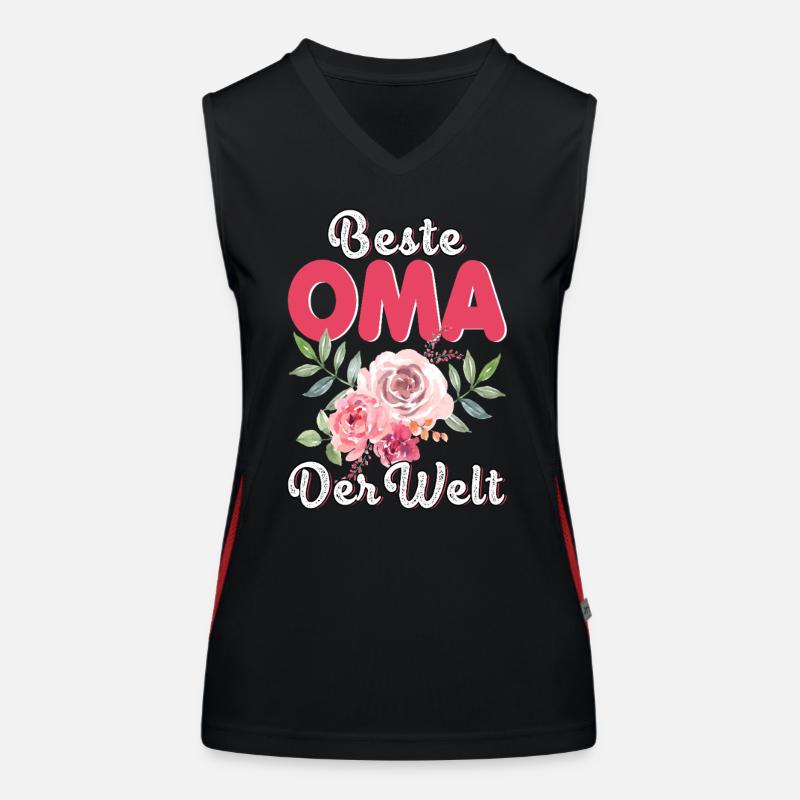 Beste Oma Der Welt Funktionelles Kontrast-Tank Top für Frauen