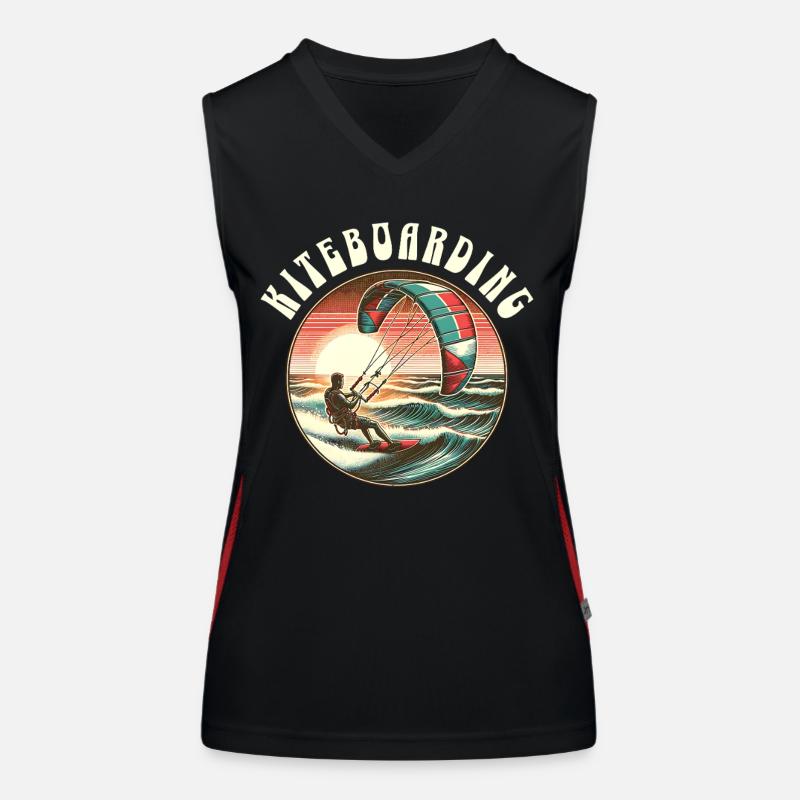 Kitesurf Kitesurfer Kiteboard Débardeur respirant contrasté Femme