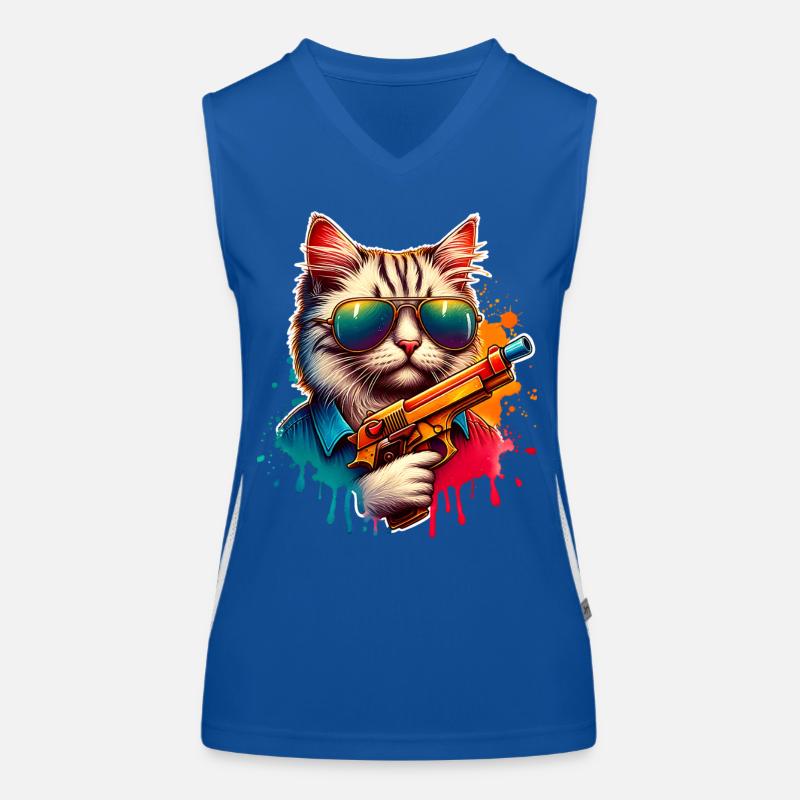 Pistolet à eau Cat Débardeur respirant contrasté Femme