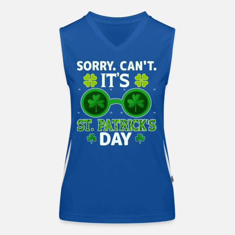 Sorry can't, es ist St. Patricks Day Funktionelles Kontrast-Tank Top für Frauen