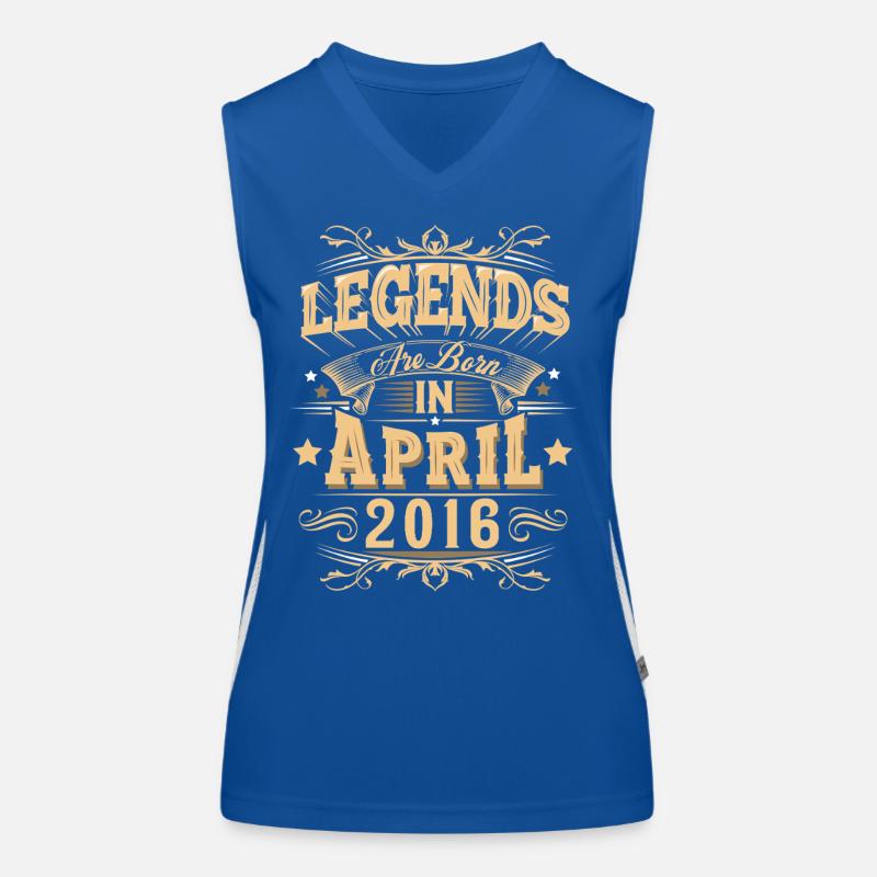 April 2016 Geburtstag Legende Funktionelles Kontrast-Tank Top für Frauen