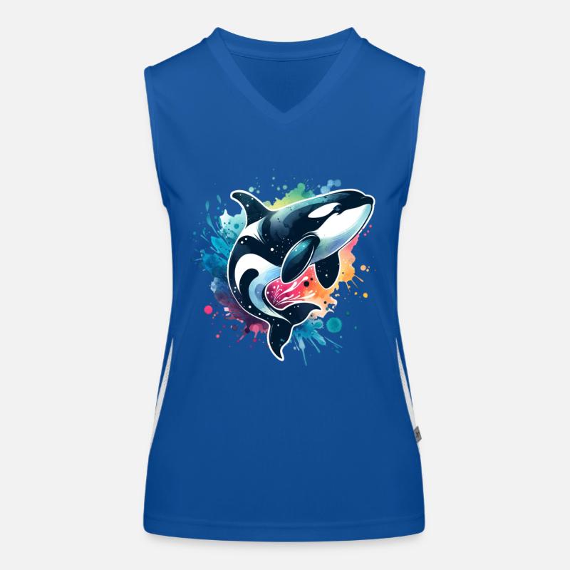 Orca Schwertwal Funktionelles Kontrast-Tank Top für Frauen