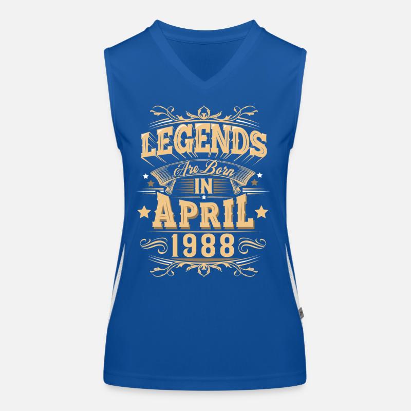 April 1988 Birthday Legend Women's Functional Contrast Tank Top
