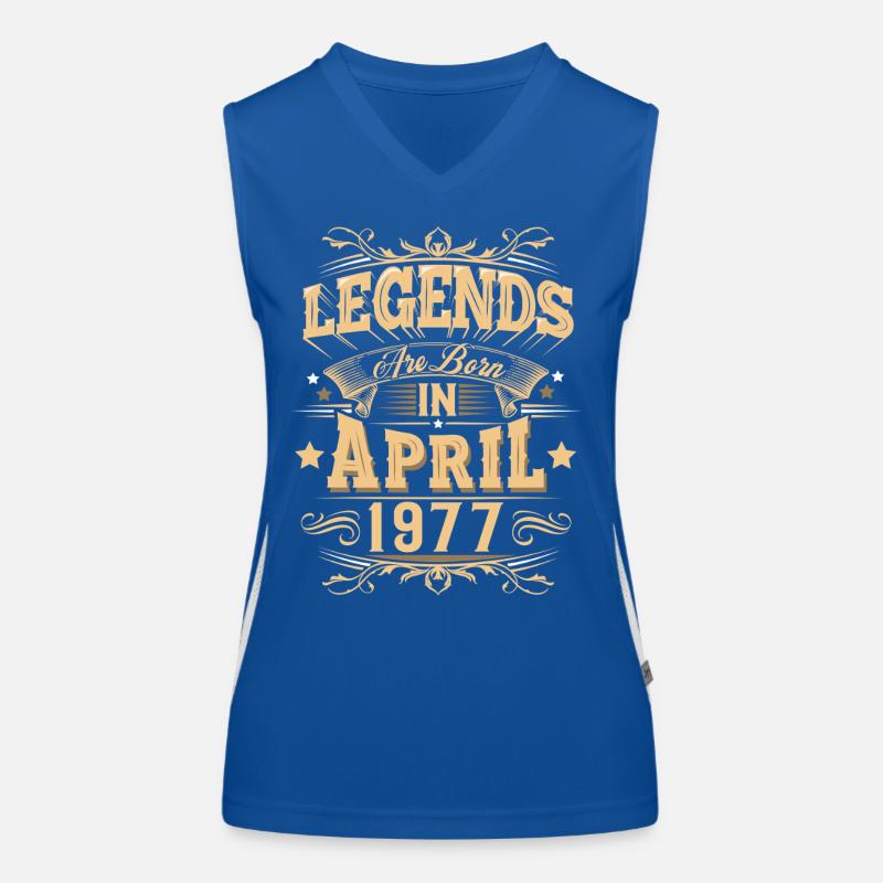 April 1977 Birthday Legend Women's Functional Contrast Tank Top