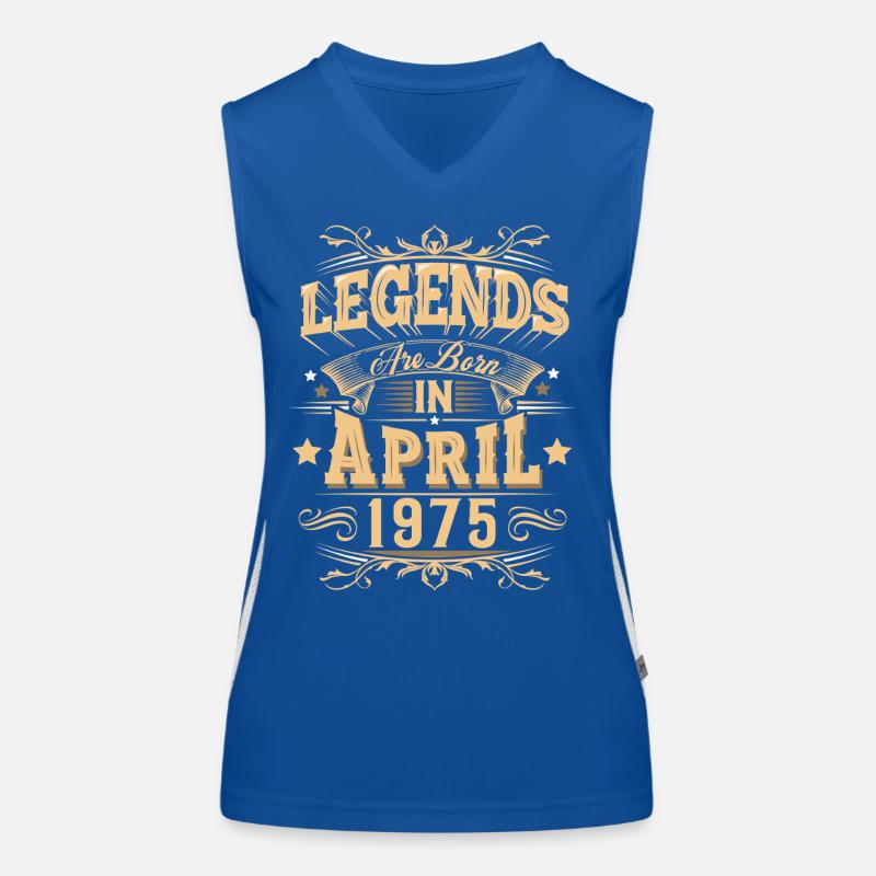 April 1975 Birthday Legend Women's Functional Contrast Tank Top