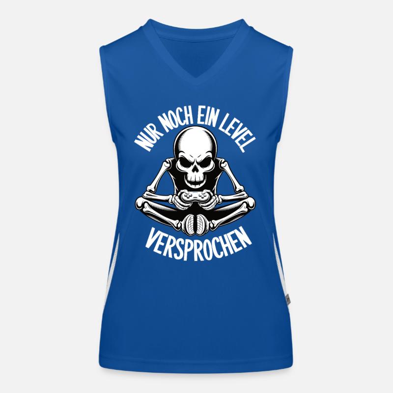 Nur noch ein Level – Versprochen! (Skelett) Funktionelles Kontrast-Tank Top für Frauen