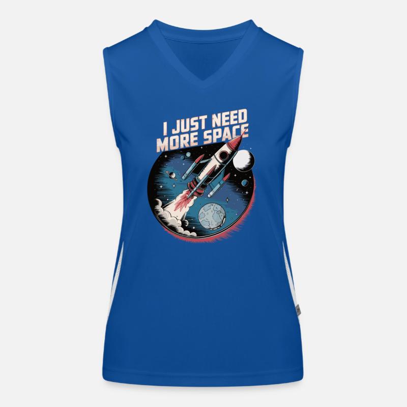 I Just Need More Space – Rocket Funktionelles Kontrast-Tank Top für Frauen