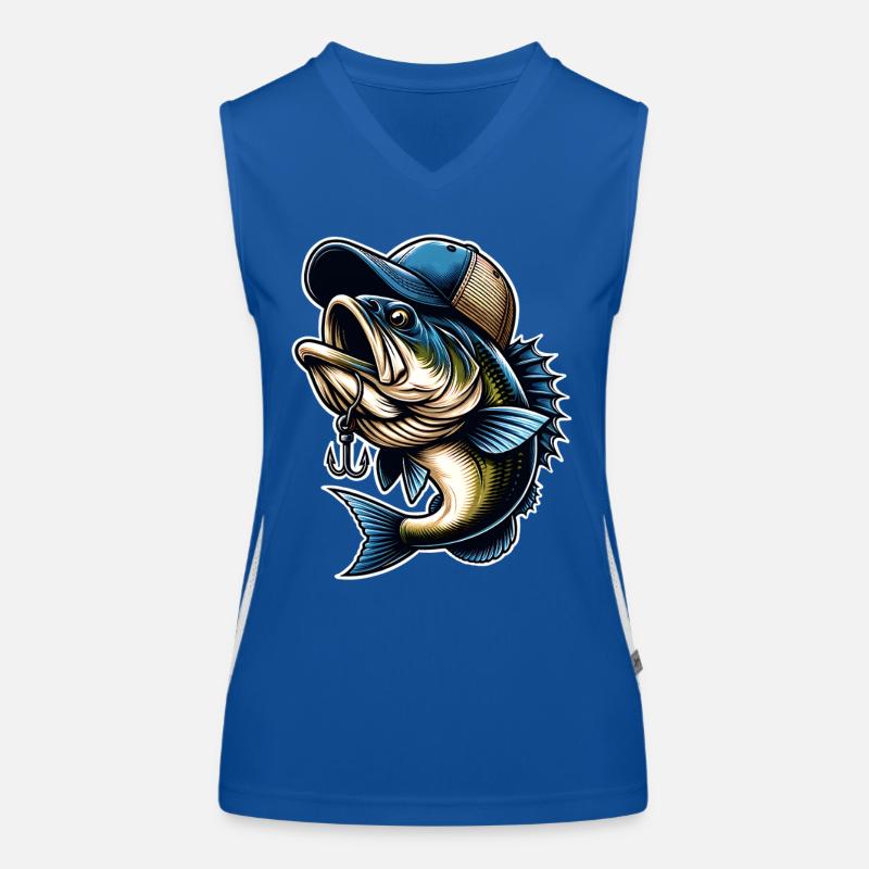 Poisson de pêche avec hameçon à capuchon Débardeur respirant contrasté Femme