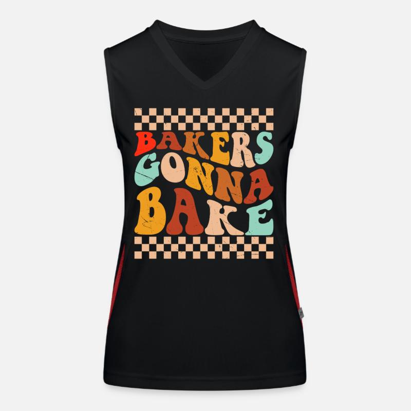 Baking Baker Bakery Women's Functional Contrast Tank Top