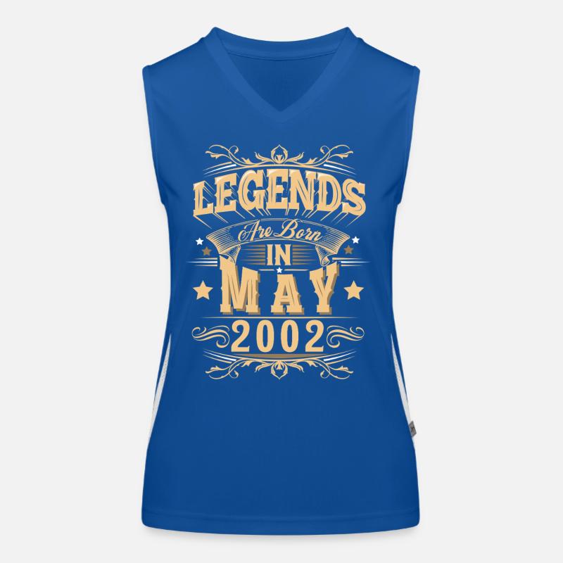 May 2002 Birthday Legend Women's Functional Contrast Tank Top