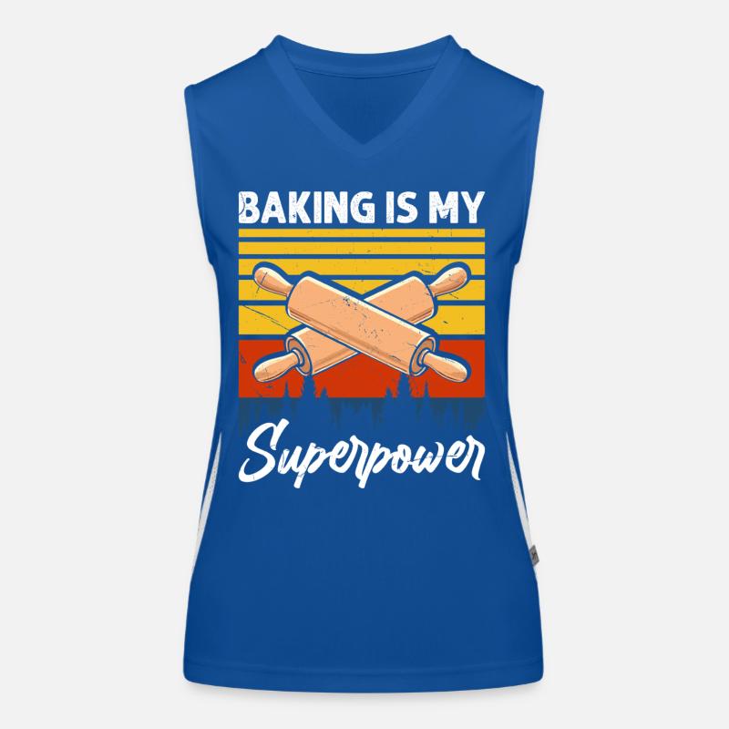 Baking Baker Bakery Women's Functional Contrast Tank Top
