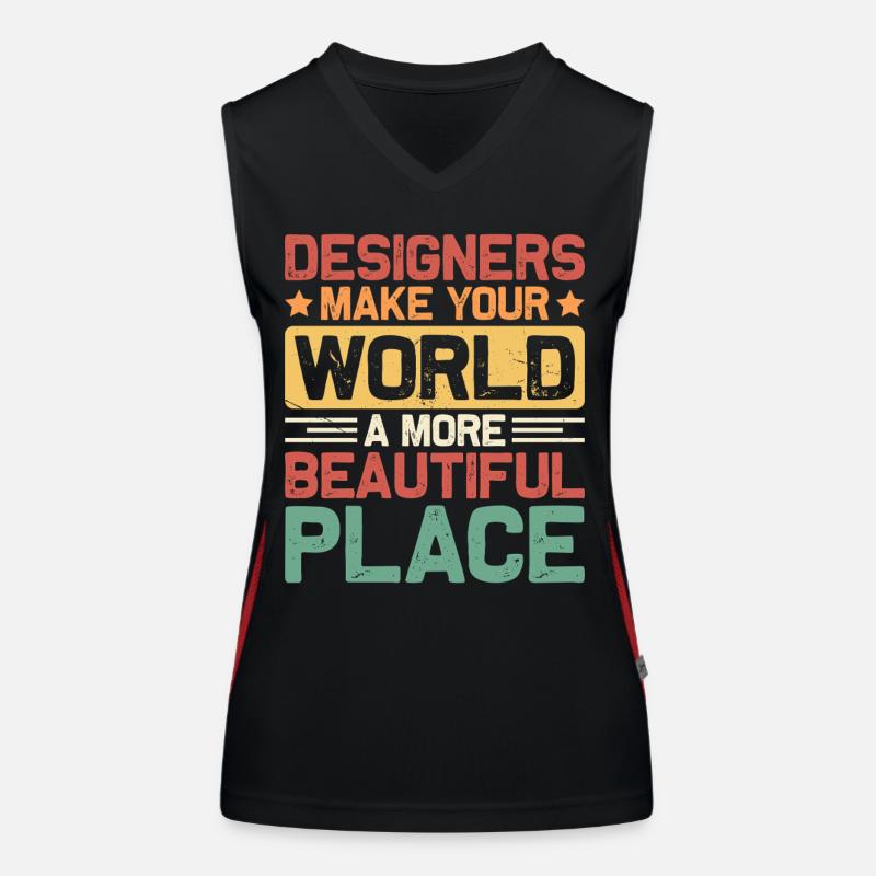 Designer Funktionelles Kontrast-Tank Top für Frauen
