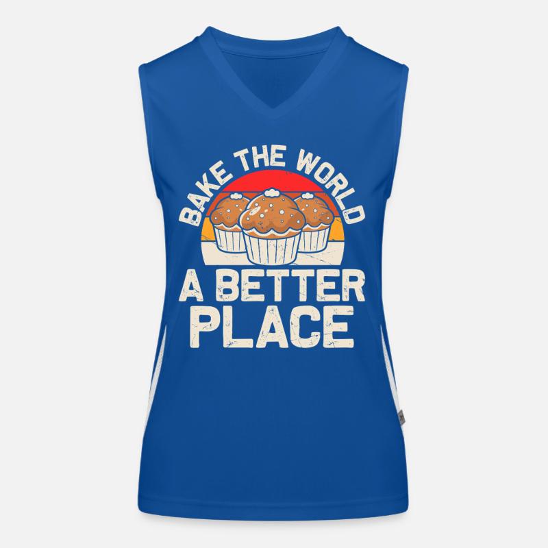 Baking Baker Bakery Women's Functional Contrast Tank Top