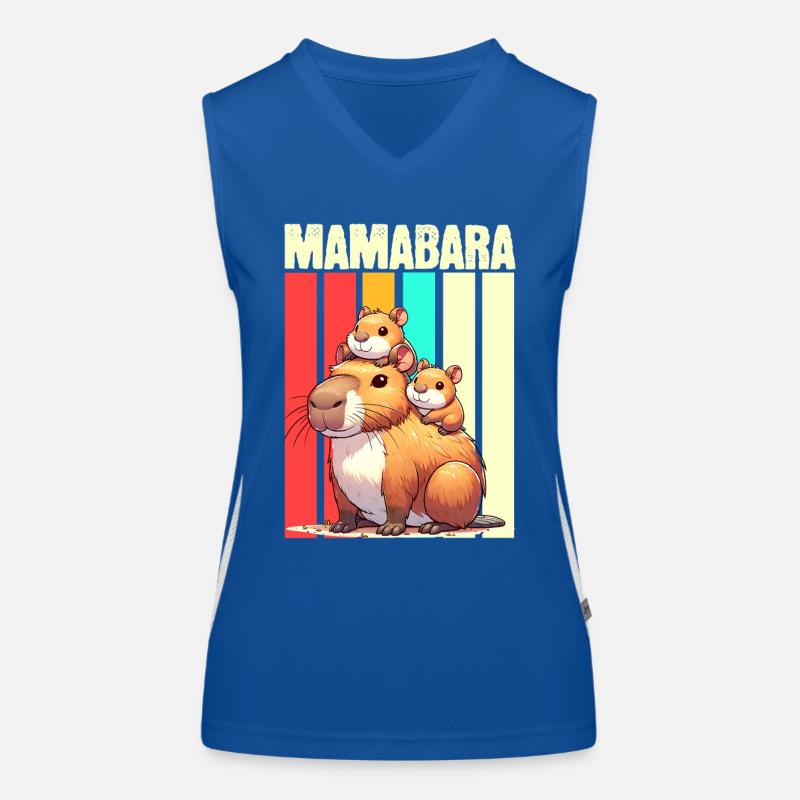 Mamabara Mère Capybara Débardeur respirant contrasté Femme