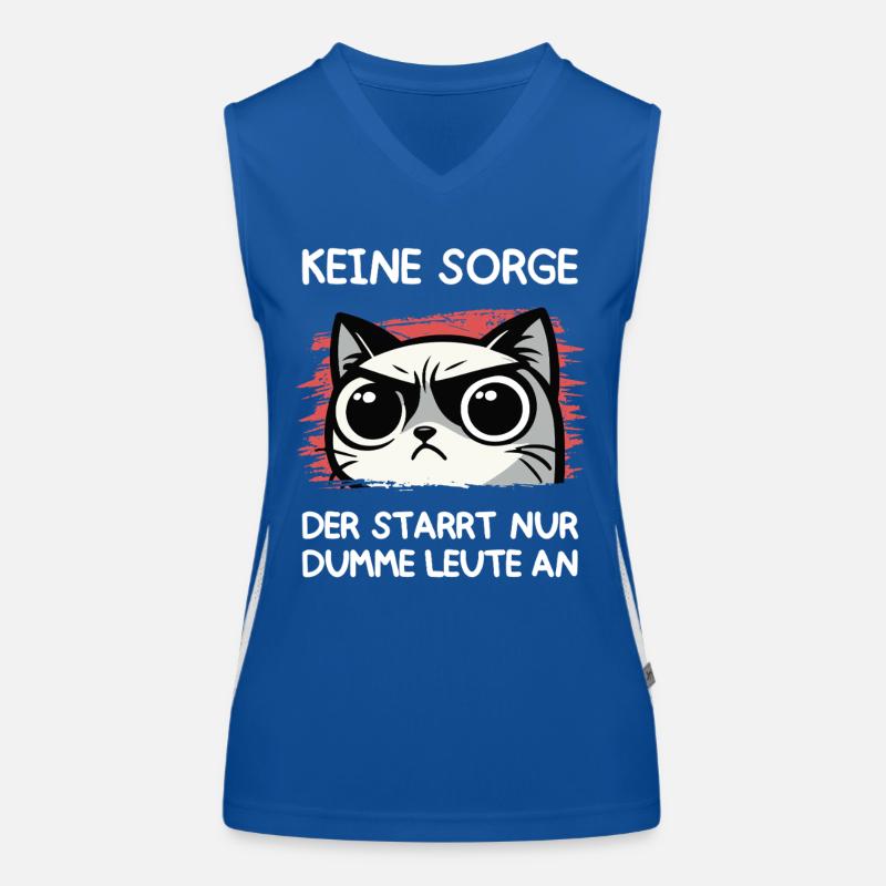 Grumpy Blick – Der starrt nur dumme Leute an Funktionelles Kontrast-Tank Top für Frauen