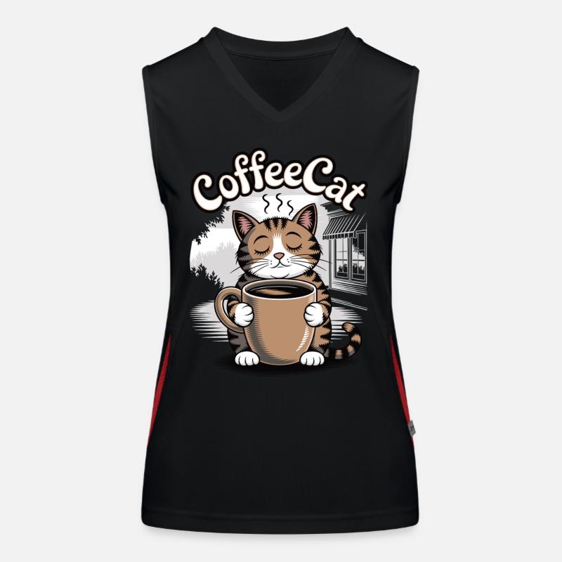 Chat de café Débardeur respirant contrasté Femme