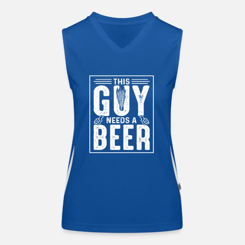 This Guy Needs A Beer Funktionelles Kontrast-Tank Top für Frauen