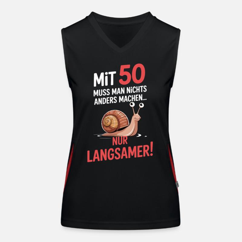 Mit 50 wird alles etwas langsamer Funktionelles Kontrast-Tank Top für Frauen