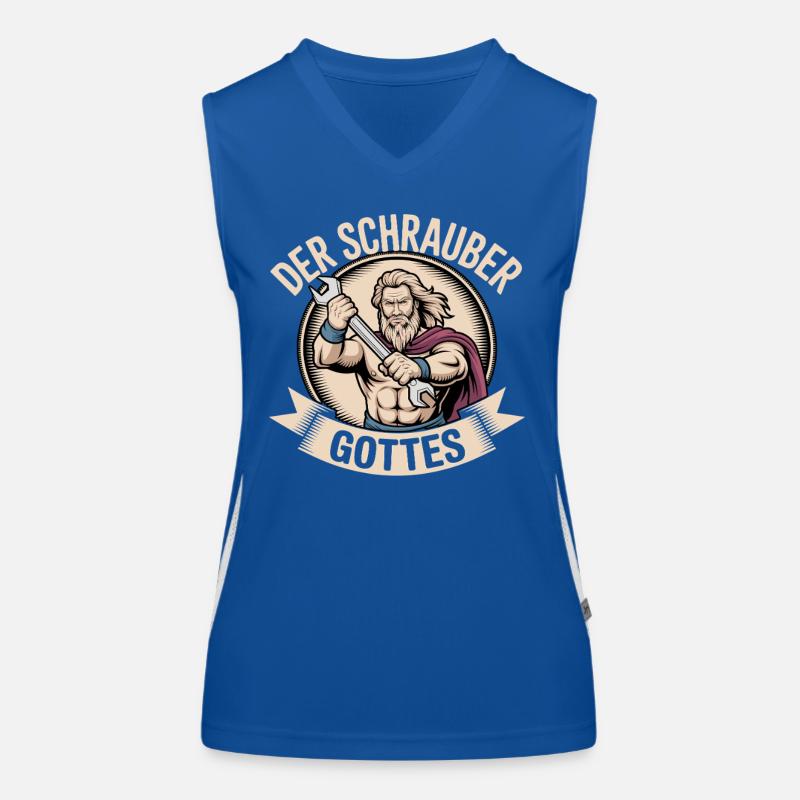 Der Schrauber Gottes Funktionelles Kontrast-Tank Top für Frauen