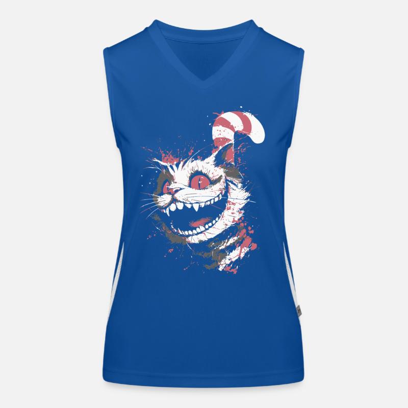 Psycho Cat Design - Look de chat Crazy Cheshire Débardeur respirant contrasté Femme