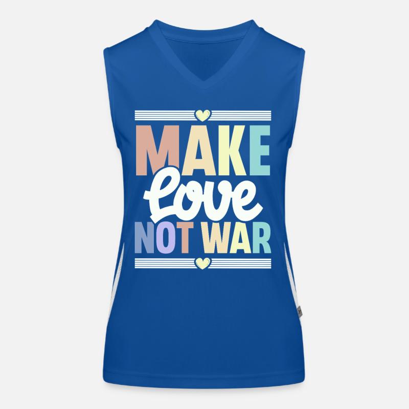 Make Love Not War Funktionelles Kontrast-Tank Top für Frauen