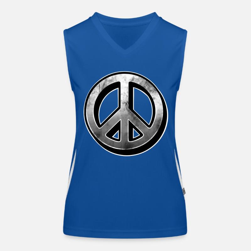 Peacezeichen Funktionelles Kontrast-Tank Top für Frauen