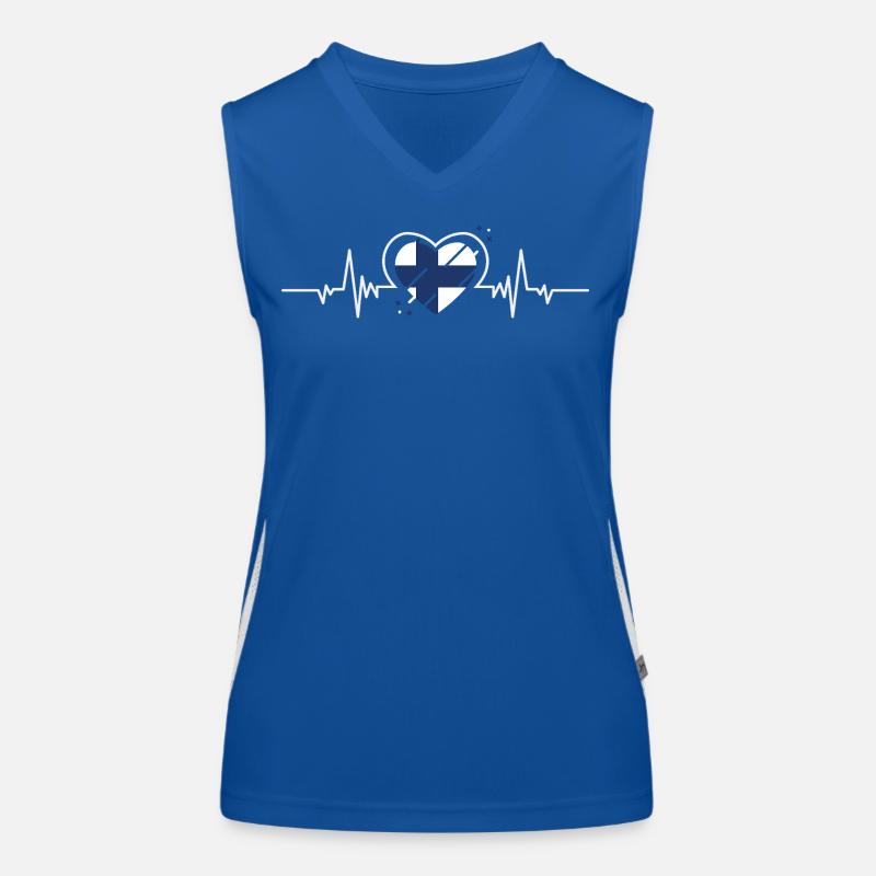 Finnland Herzfrequenz-Ticket Geschenk Funktionelles Kontrast-Tank Top für Frauen