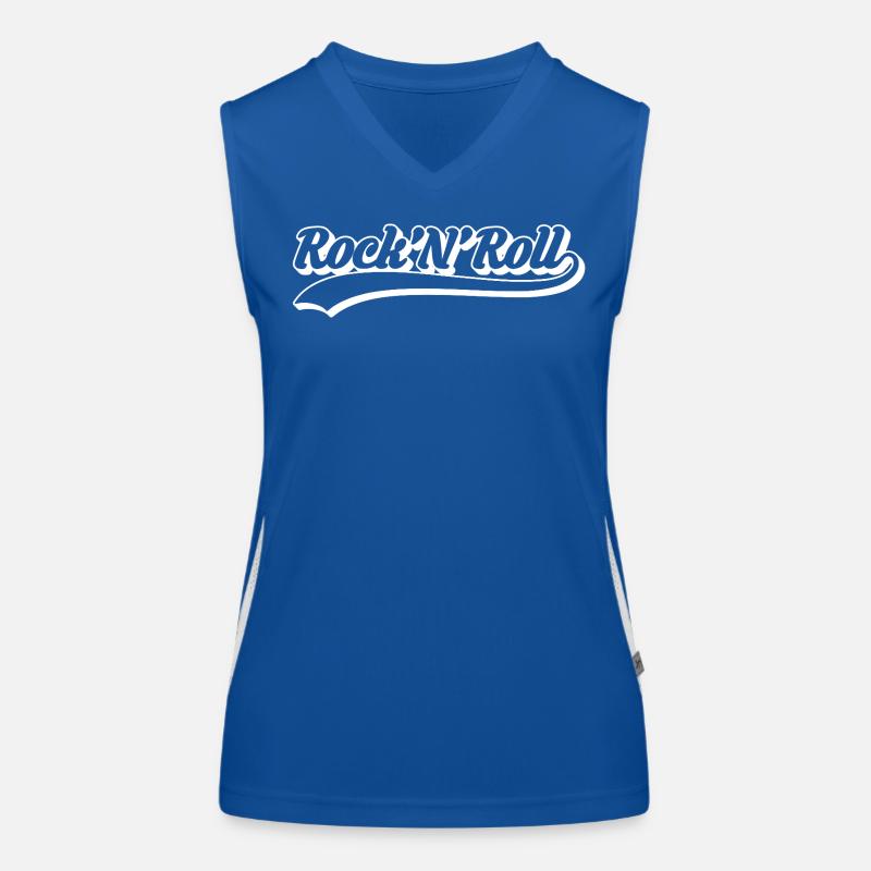 Rock 'N' Roll Retro Script Women's Functional Contrast Tank Top