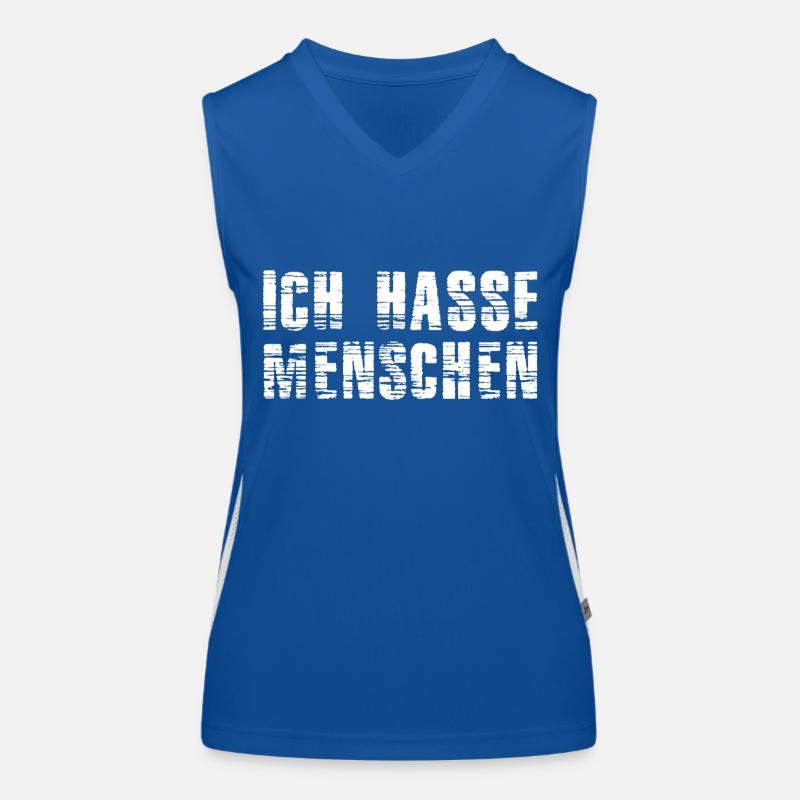 Ich hasse Menschen Funktionelles Kontrast-Tank Top für Frauen