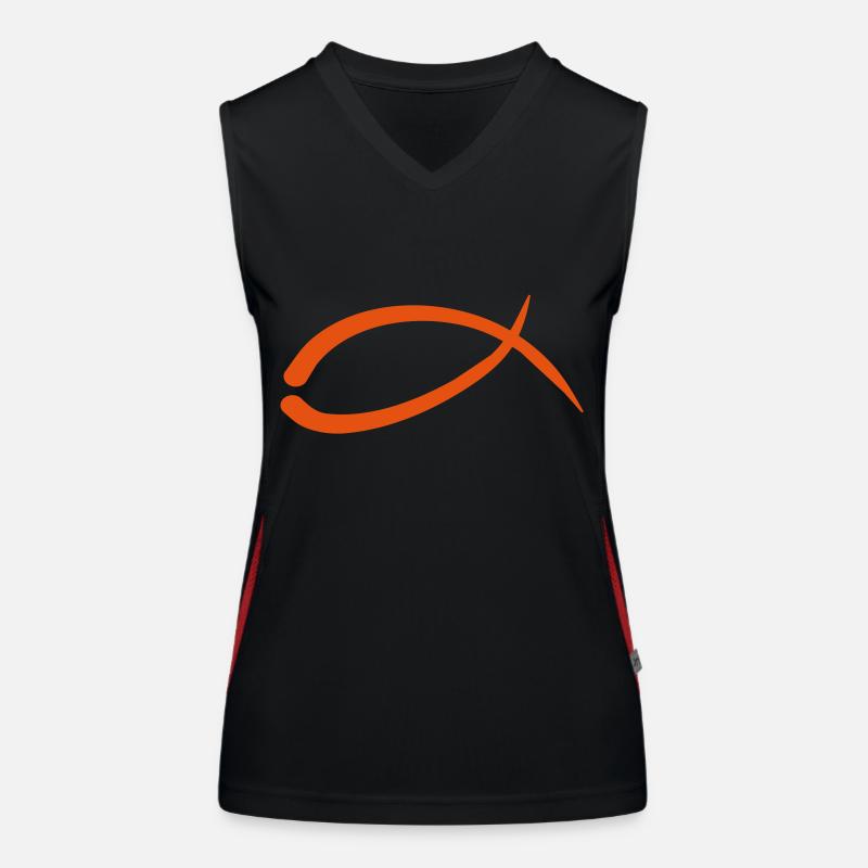 Fisch Funktionelles Kontrast-Tank Top für Frauen