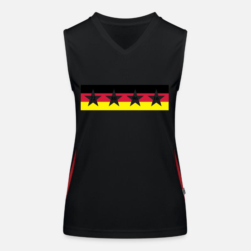 4 Sterne EM 2016 '72 '80 '96 '16 Funktionelles Kontrast-Tank Top für Frauen