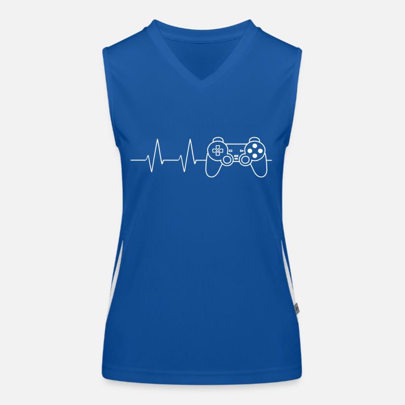 Herzfrequenz Gamer Konsole Funktionelles Kontrast-Tank Top für Frauen