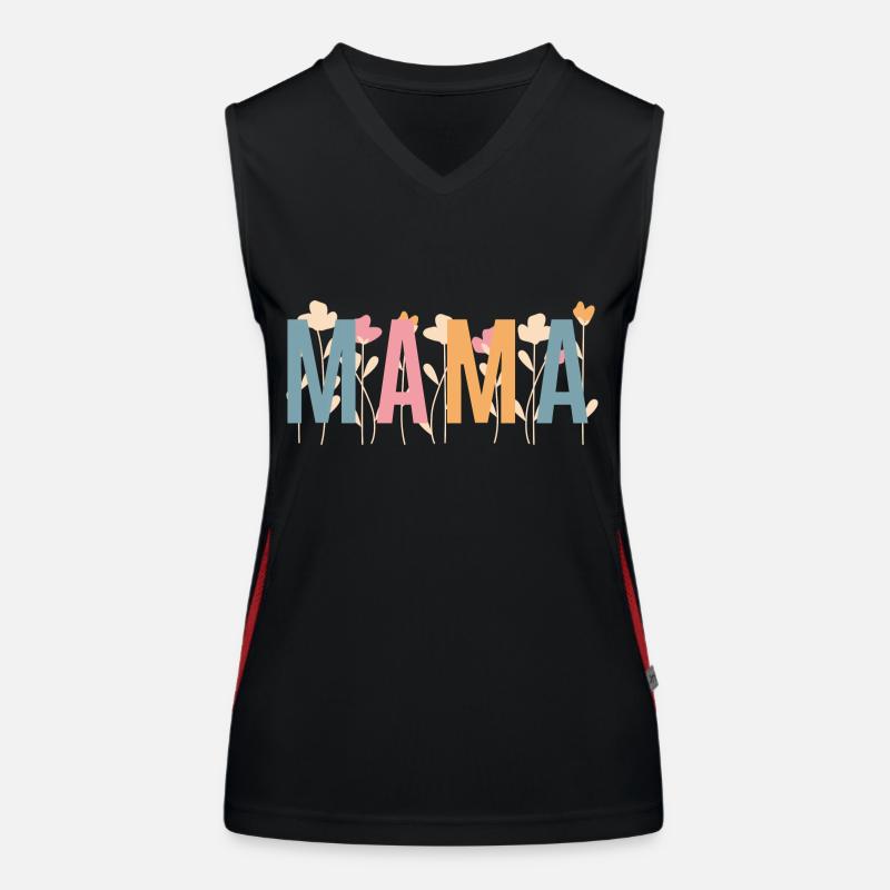 Mama Flower Funktionelles Kontrast-Tank Top für Frauen