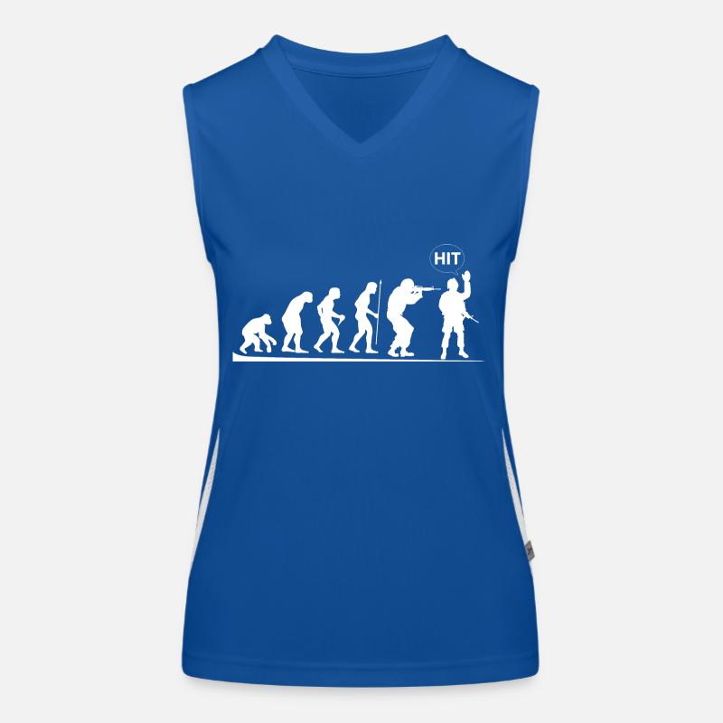 Man and his evolution HIT Women's Functional Contrast Tank Top