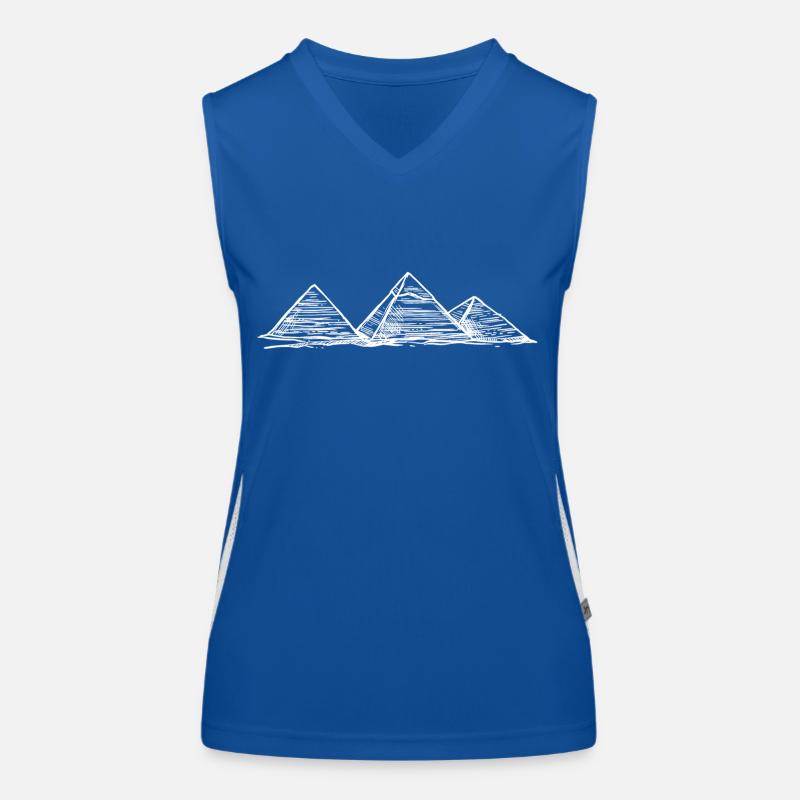Ägypten Pyramiden Gizeh Funktionelles Kontrast-Tank Top für Frauen
