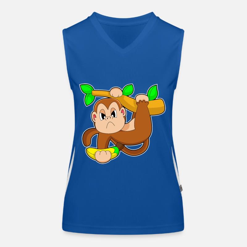 Affe Banane Krafttraining Hantel Funktionelles Kontrast-Tank Top für Frauen